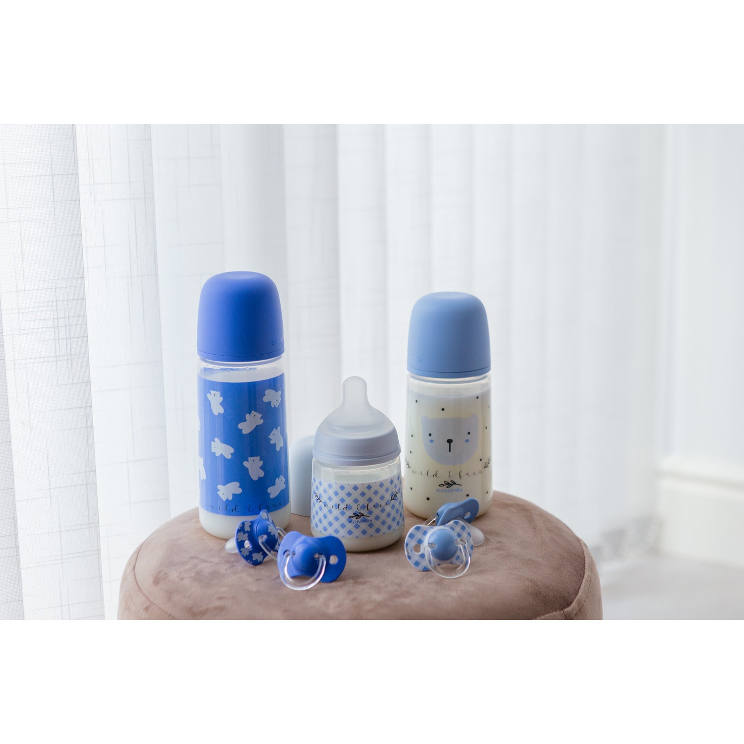 SX PRO 仿母乳矽膠奶瓶膠安撫奶嘴 0-6個月 2個 Wild Blue