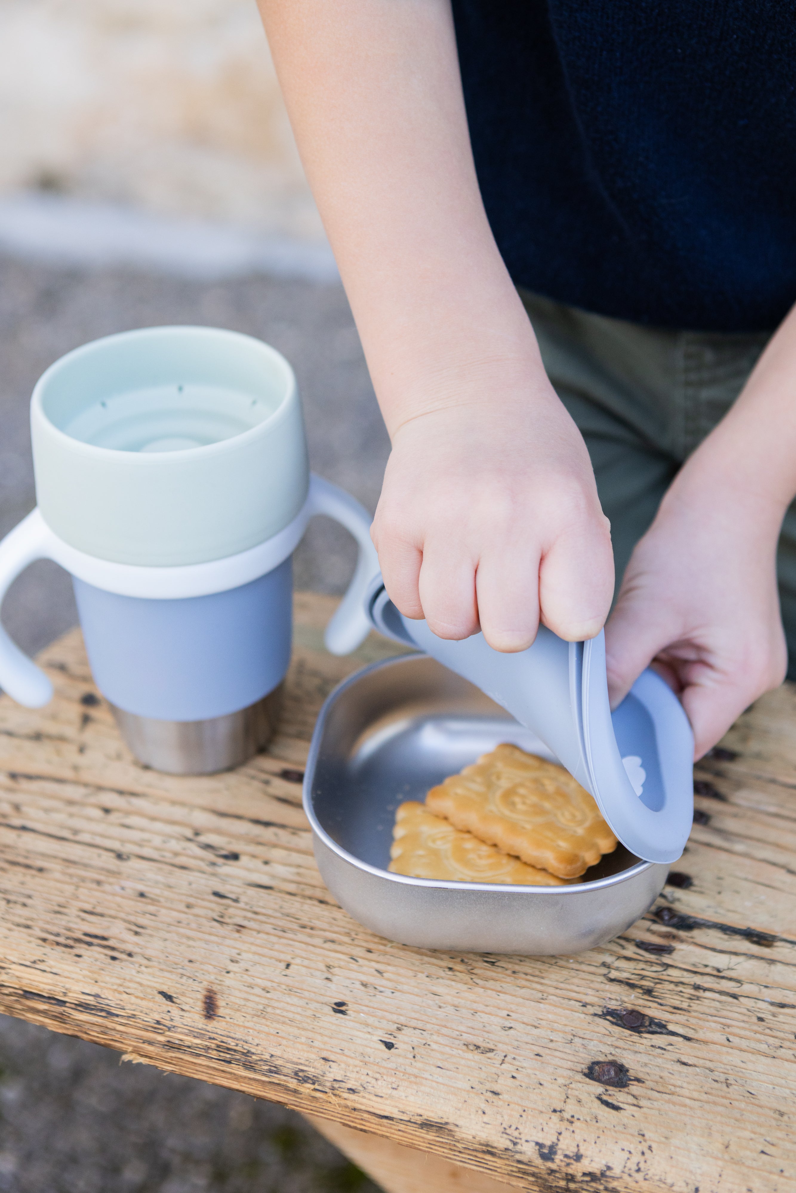 Stainless Steel Baby Bowls with Lid Set of 3, Microwave-Safe