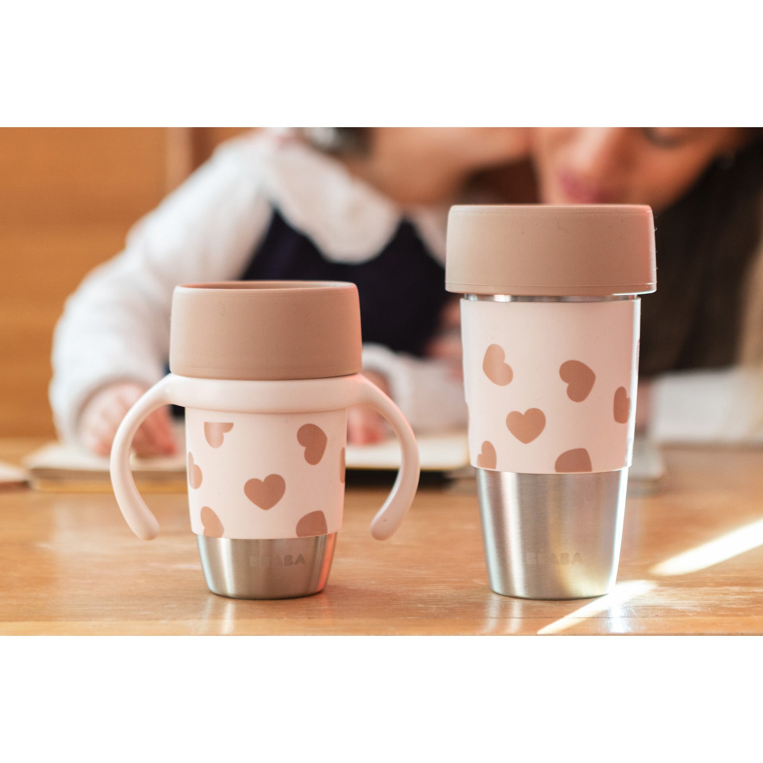 Mini & Me Click & Drink 不鏽鋼 360° 學習杯 240ml/480ml  Big Love