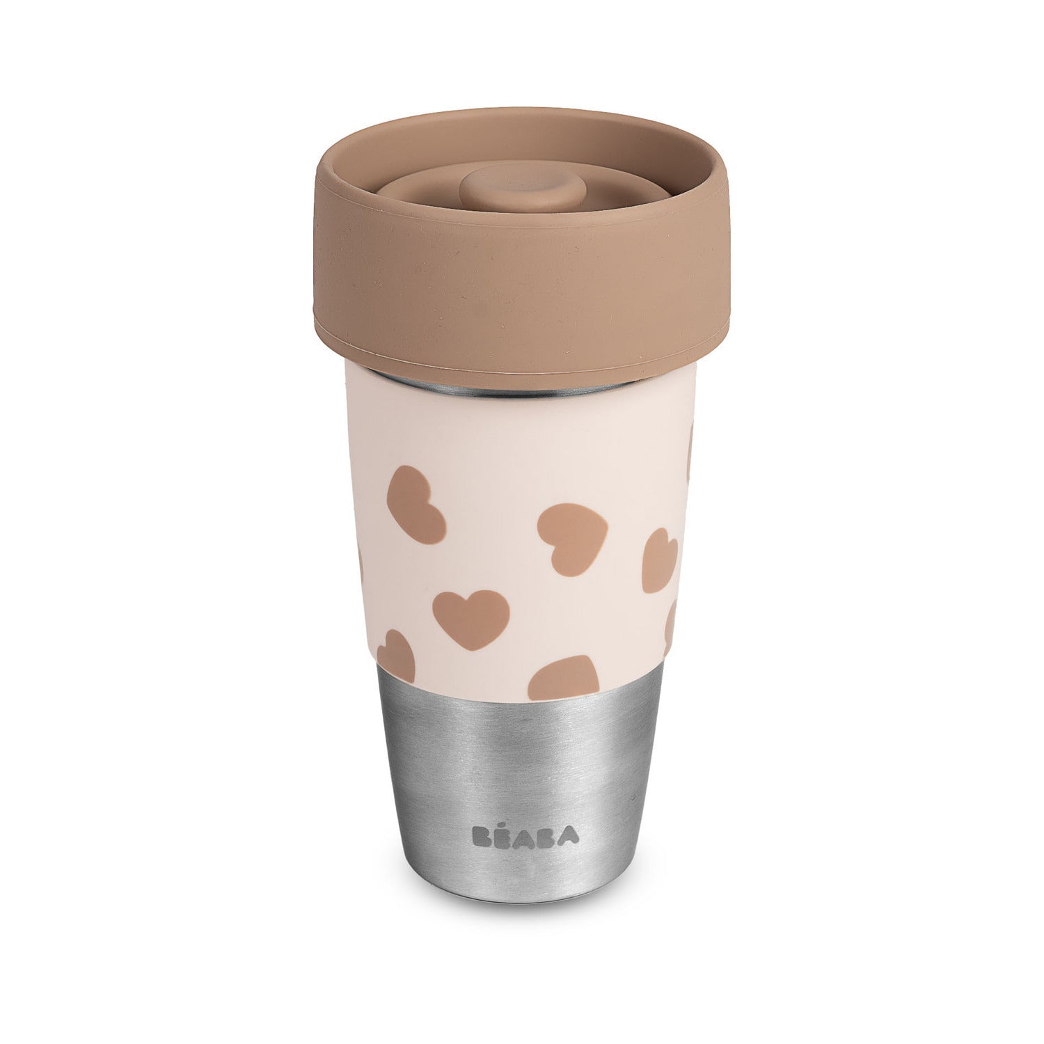 Mini & Me Click & Drink Set 2 Stainless Steel Learning Cup 240/480ml Big Love