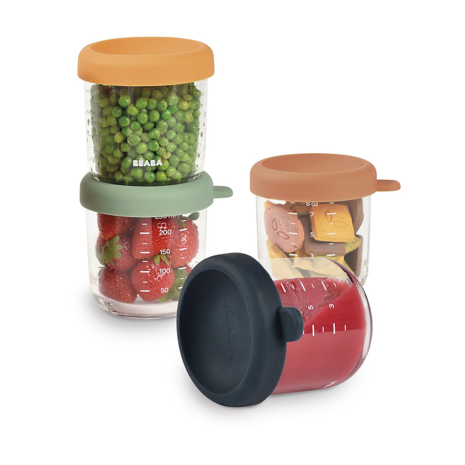玻璃食物儲存器 250 毫升 4 件裝 