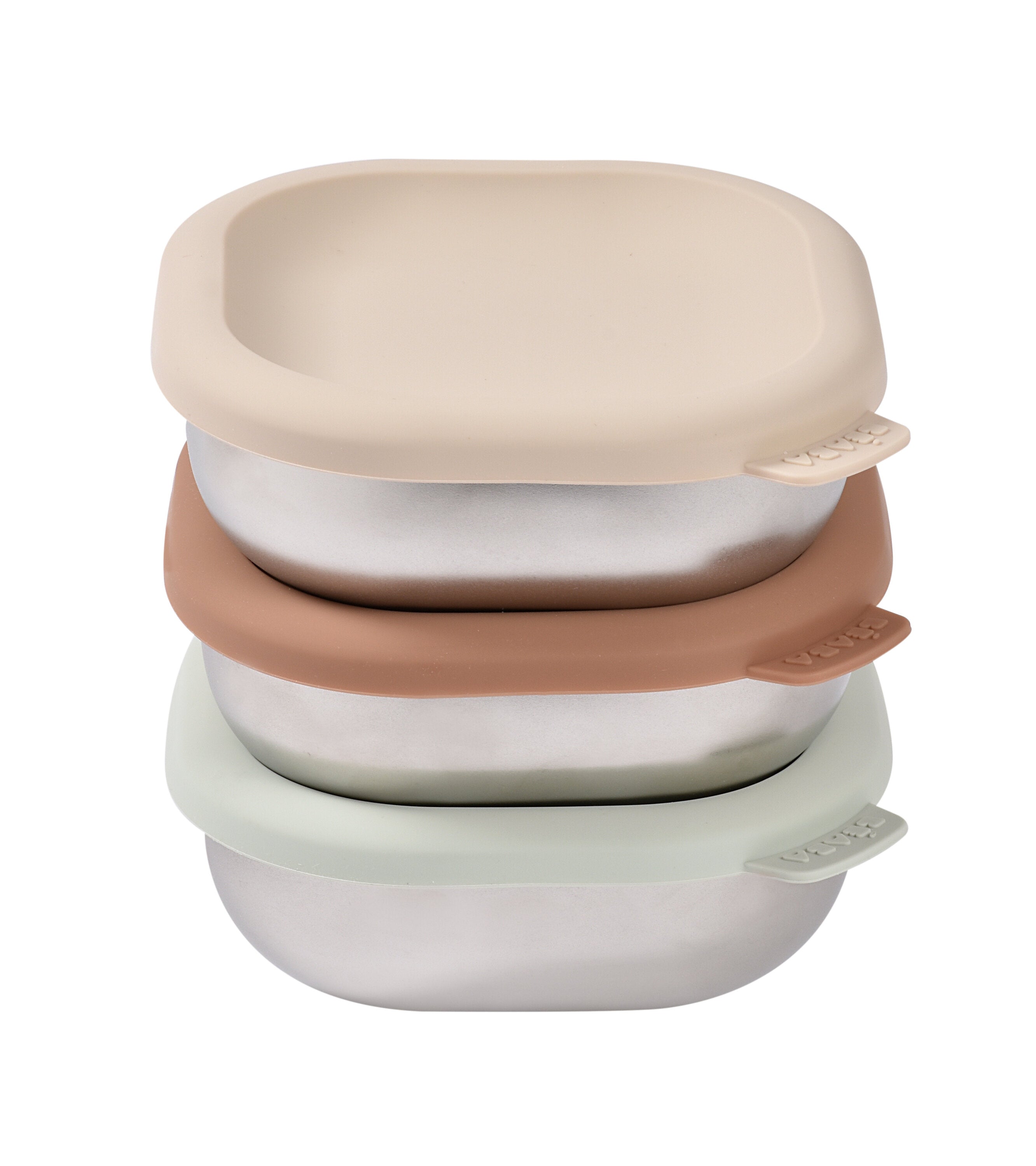 Stainless Steel Baby Bowls with Lid Set of 3, Microwave-Safe