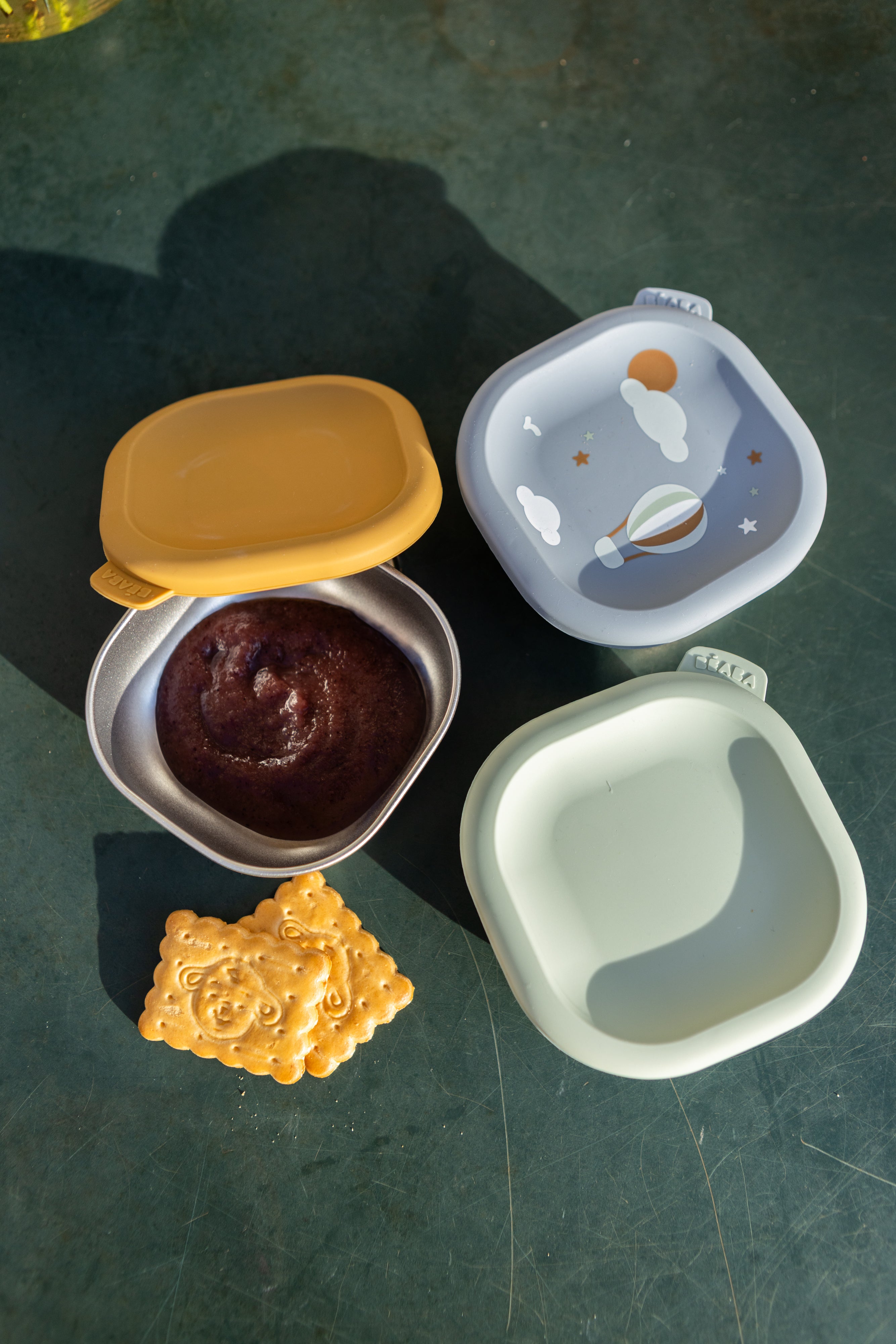 Stainless Steel Baby Bowls with Lid Set of 3, Microwave-Safe