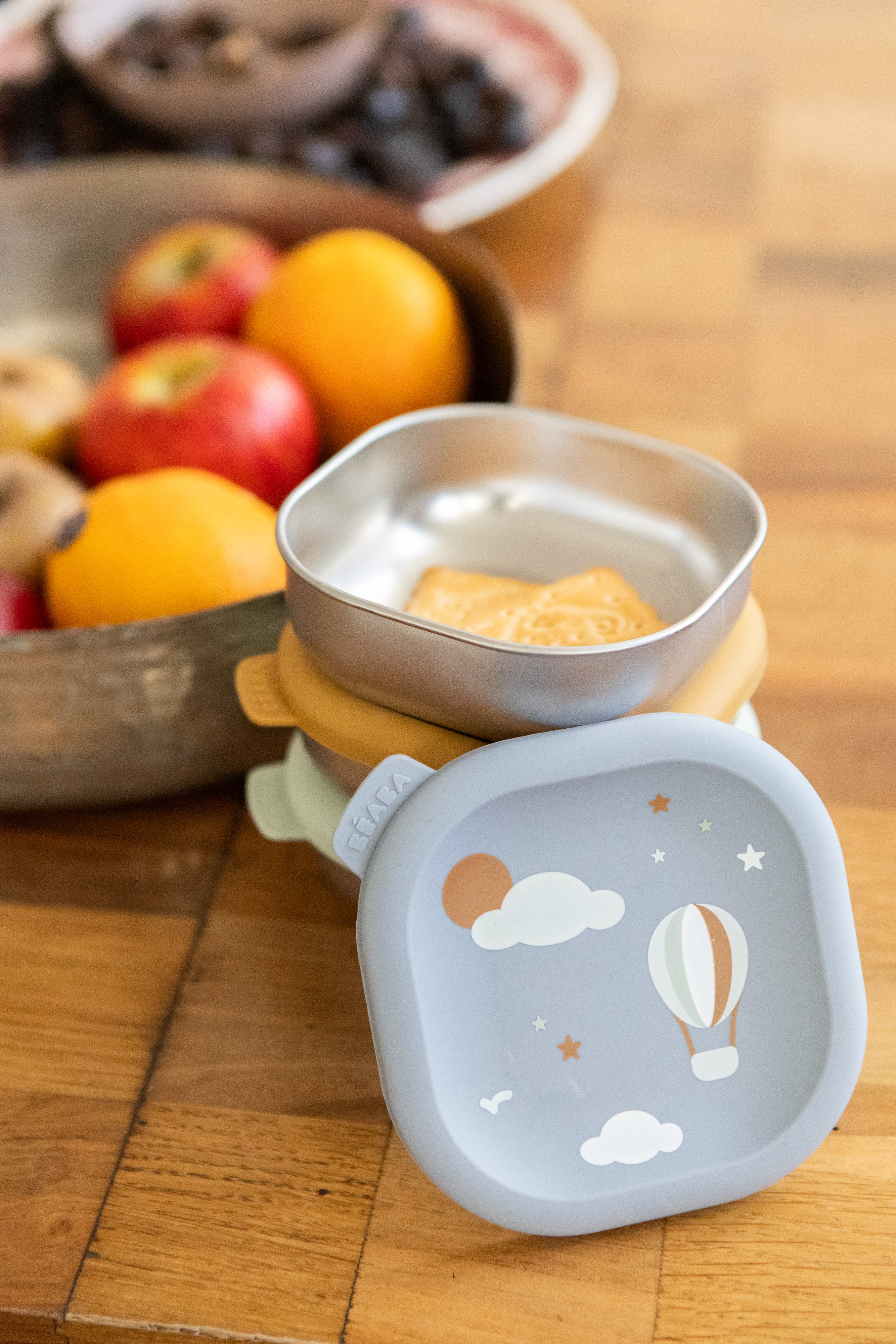 Stainless Steel Baby Bowls with Lid Set of 3, Microwave-Safe