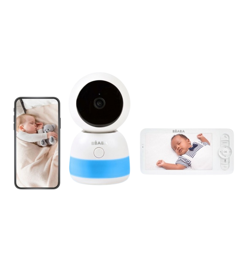 三合一禪意夜燈 WiFi 嬰兒監視器 3MP 攝影機，5 吋 HD720P 顯示器